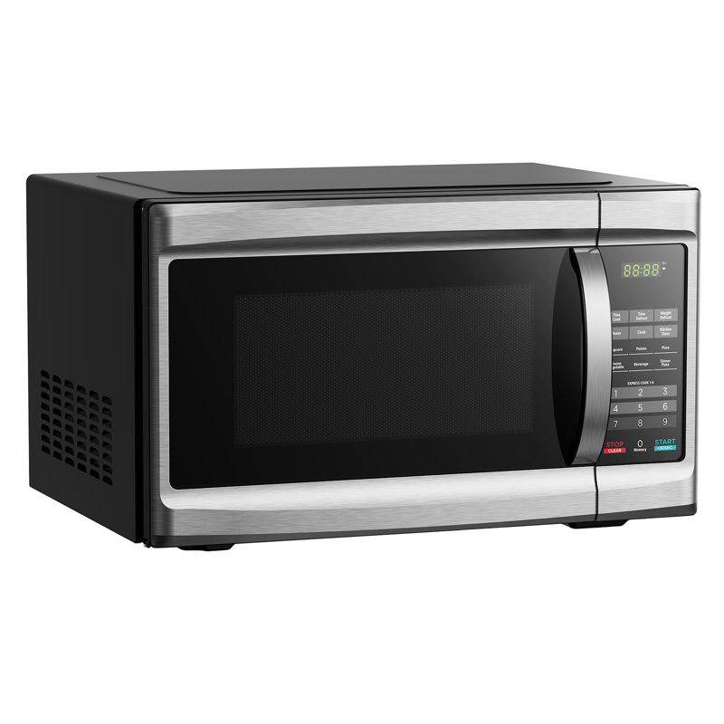 Black+Decker 1000 Watt 1.3 Cubic Feet Microwave Oven, Black Stainless Steel