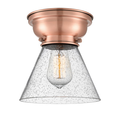 Aditi Cone 1 Light 8" Flush Mount