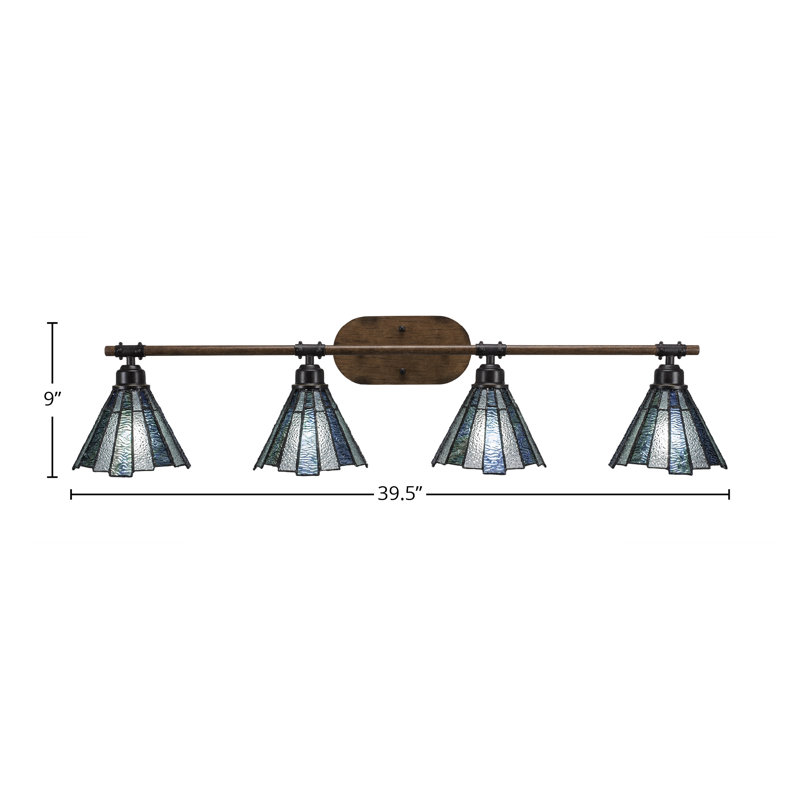 Barre d'éclairage 4 lumières Blacksmith
