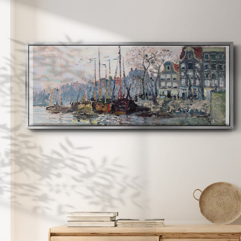 Vue du Kromme Waal à Amsterdam - toile encadrée