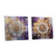 Mauve et or Mandala I - ensemble de 2 verres muraux en acrylique Mandala Boho-1447434040