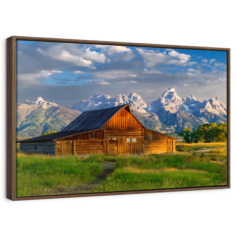 Parc national de Grand Teton, Wyoming, 19 po x 13 po, Cadre flottant en noyer