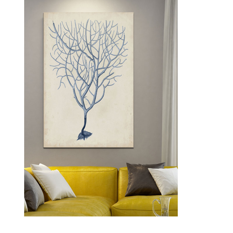 « indigo corail iii », impression, H 18 po x l 12 po x P 1,5 po, Toile tendue