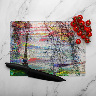London Street Light Glass Chopping Board