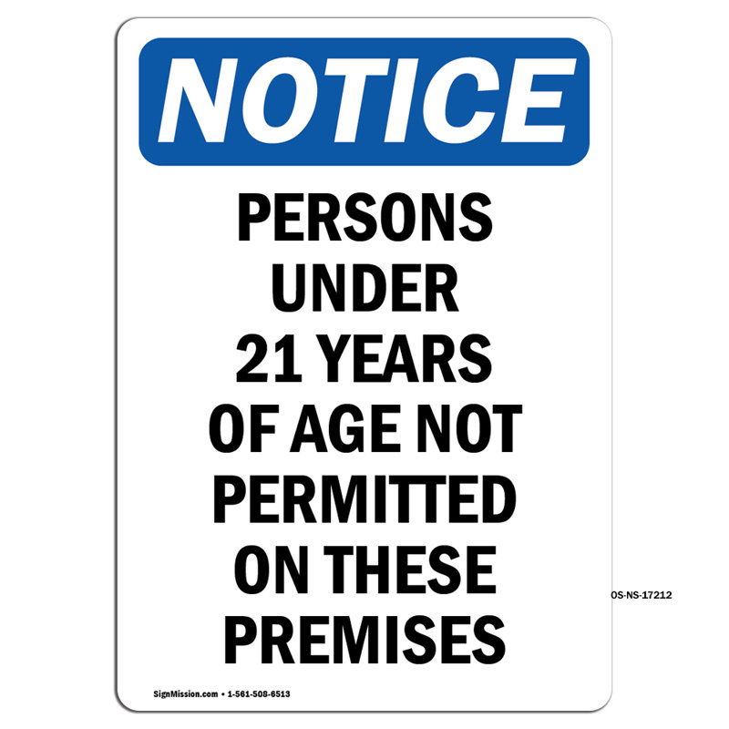 Signe des personnes de moins de 21 ans