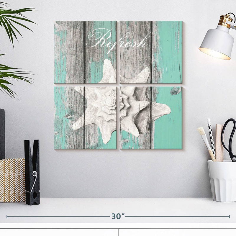 Aletra Rustic Coastal III, 18" H x 18" W