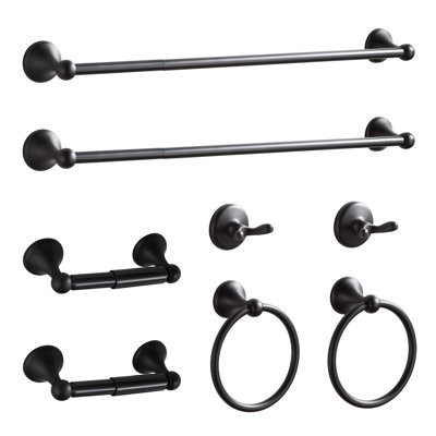 Ensemble de quincaillerie de salle de bain, support à serviettes 8 pièces, ensemble d'accessoires de salle de bain