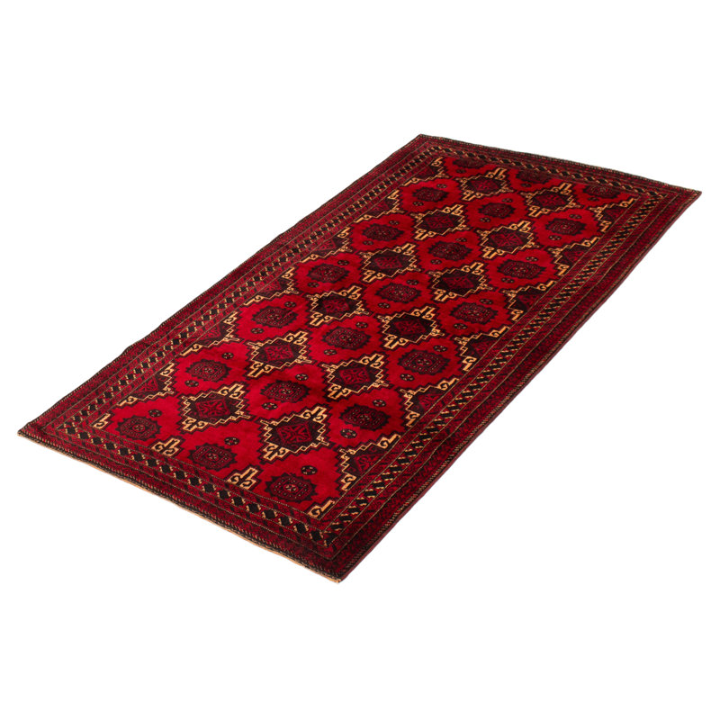 Tapis rouge Teimani 3 pi 11 po x 7 pi 3 po