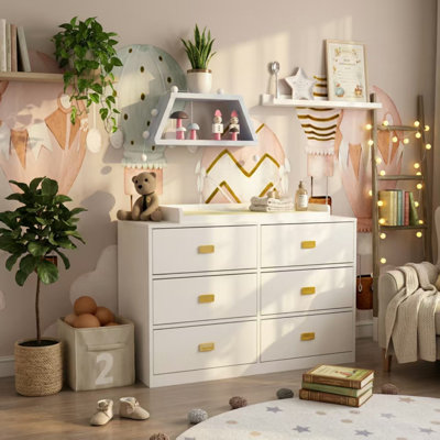 6-Drawer Changing Table Dresser