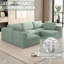104,32 * 70,86 Canapé-lit modulaire modulaire, canapé modulaire avec méridienne et repose-pieds, ensemble modulaire convertible en forme de U. Spon comprimé, vert clair (Combo 3A + 2B)-1102338613
