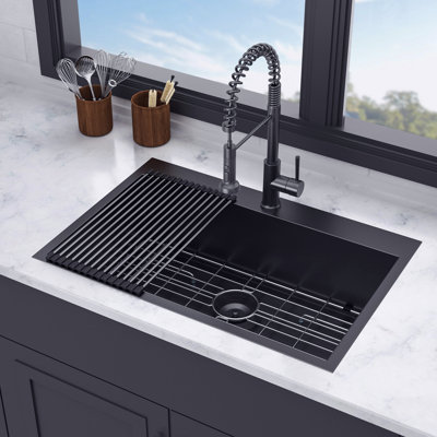 Drop-in Single Bowl Stainless Steel Kitchen Sink