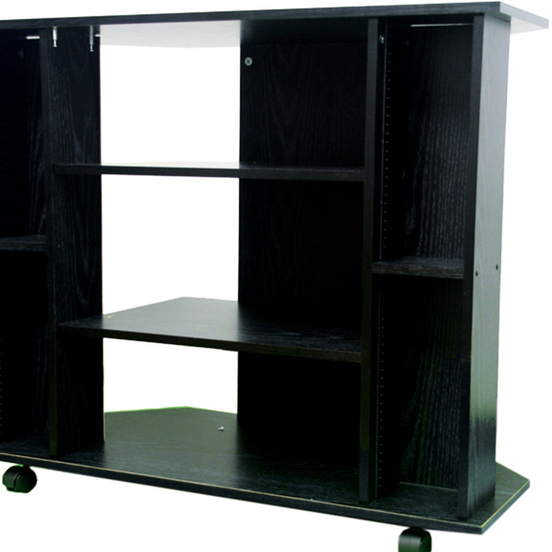 Meuble télé 35 po x 30 po en noir - Unité de coin pour téléviseurs bien équipés