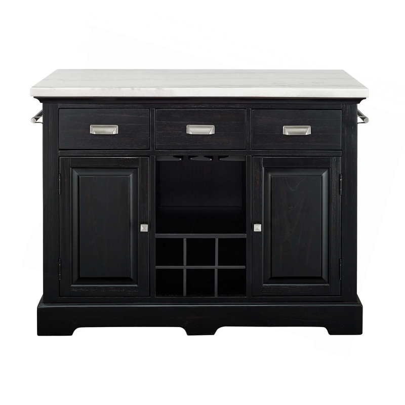 Aspen - Kitchen Island, Black