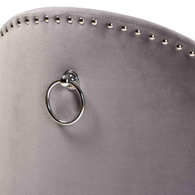 Mekela Upholstered Barrel Chair, Gray