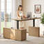 Height Adjustable Electric Standing Desk, L-Shaped Computer Desk With 3 Drawers & Memory Controller for Home & Office-133229276-133229278