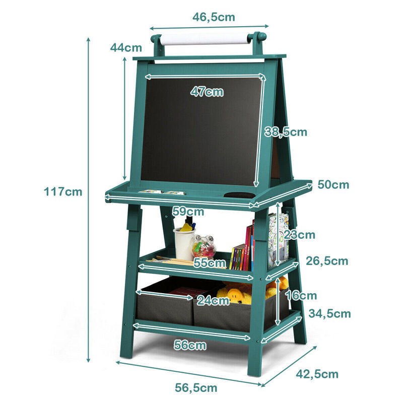 Fenwick Harriet Bee Wood Board Easel, Blue