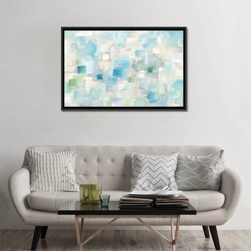 « grid ensemble landscape », impression sur toile, H 18 po x l 26 po x P 1,5 po, Toile encadrée noire, Pas de tapis