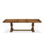 Ensemble de table de salle à manger 7 pièces Mid-Century composé d'une table de cuisine et de 6 chaises de salle à manger en cuir de polyuréthane beige avec dossier haut - Finition noyer antique-639793131-639793130-639792916