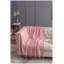 Ensemble de 2 jetés décoratifs en coton rose avec pampilles (50 po x 60 po)