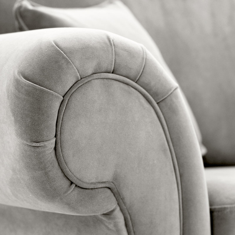 Foreston Velvet Armchair, Grey