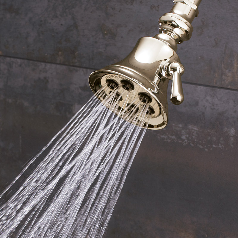 Pomme de douche réglable Retro, Laiton poli