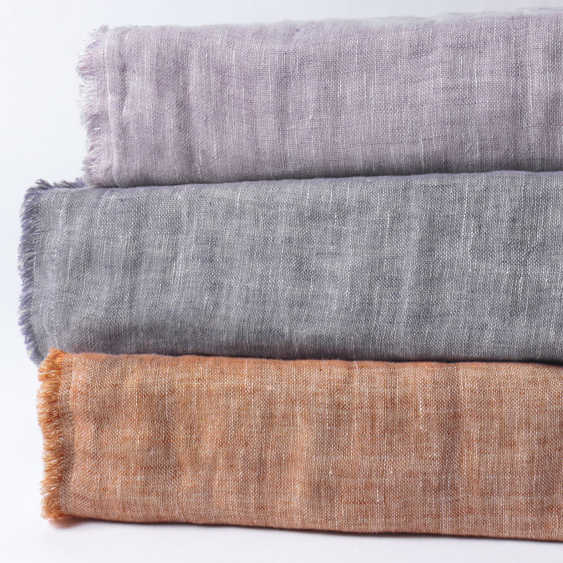 Jaden Linen Coverlet Set, Blue, King Coverlet + 2 Shams