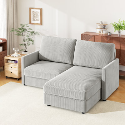Saarth 180cm 2 Seat Area Corduroy Corner Sofa