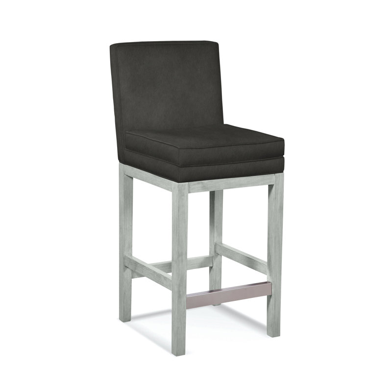 Upholstered Stool, Elite Ash; 0321-83, Nickel Finish