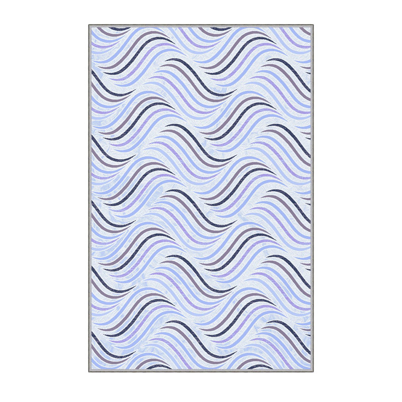 Soft Hall Carpet (2.6 x 4.9 ft), 100% Polyester, 0.3 in Pile Height | Antibacterial, Non-Slip Underside, 650 g/m² | Machine Washable, 3D Digital Print | Perfect for Living Room, Entryway & Bedroom Décor