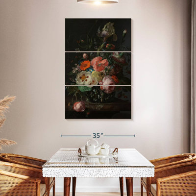 Harnek Still Life With Flowers On A Marble Slab