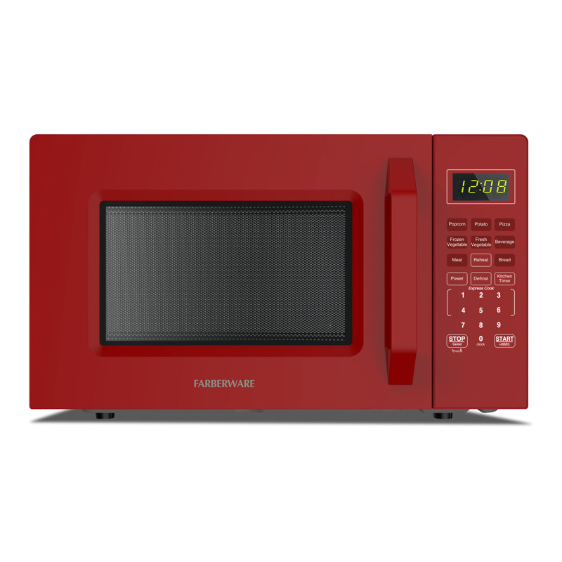 Farberware 1.1 Cu. Ft. 1000-watt Compact Microwave Oven, Red