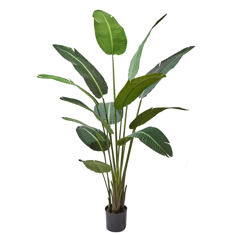 83'' Faux Banana Tree in Pot - Lifelike Decor