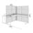Easy Office 2 Person L-Shaped Desk Workstation with Panels Cubicle - Reversible-49663018