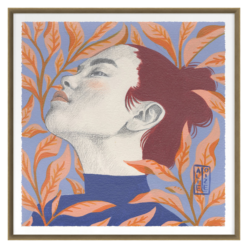 Samia Print, Oak, 24" H x 24" W