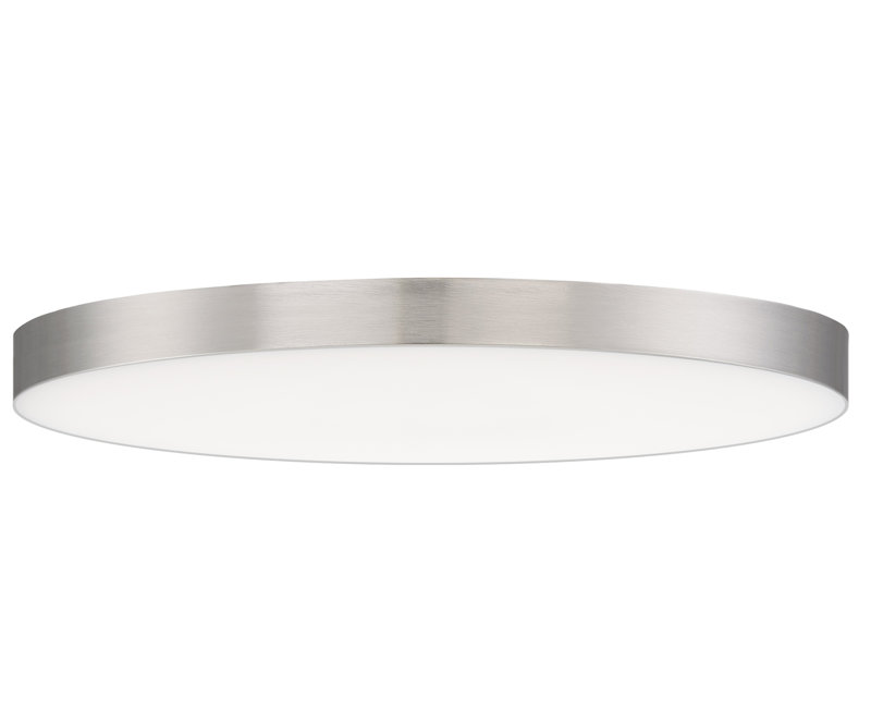 Orduna Plastic LED Flush Mount, Satin Nickel