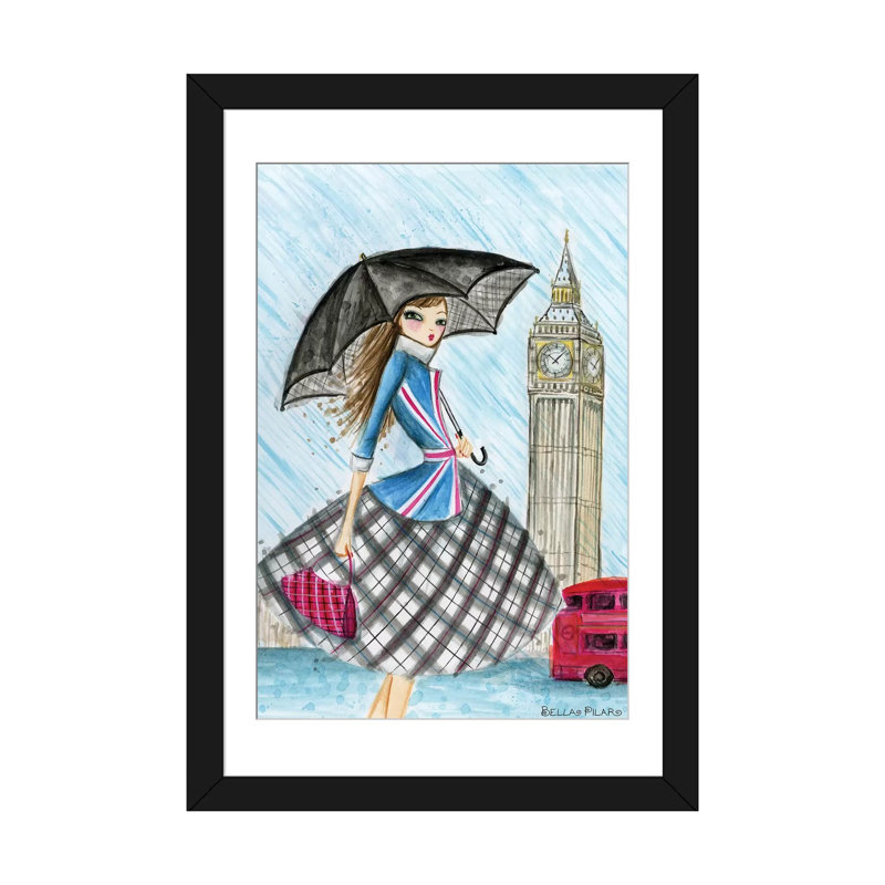 « world traveling one-of-kind », reproduction d’original du monde : londres» par bella pilar-impression sur toile tendue