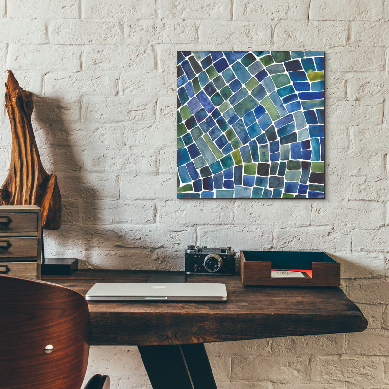 «Sea Glass 2» par Cheryl Warrick, art mural en verre acrylique, H 12 po x l 12 po x P 0,13 po
