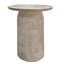 Table de bout Joana, bois de manguier blanc sablé, plateau rond de 17 po