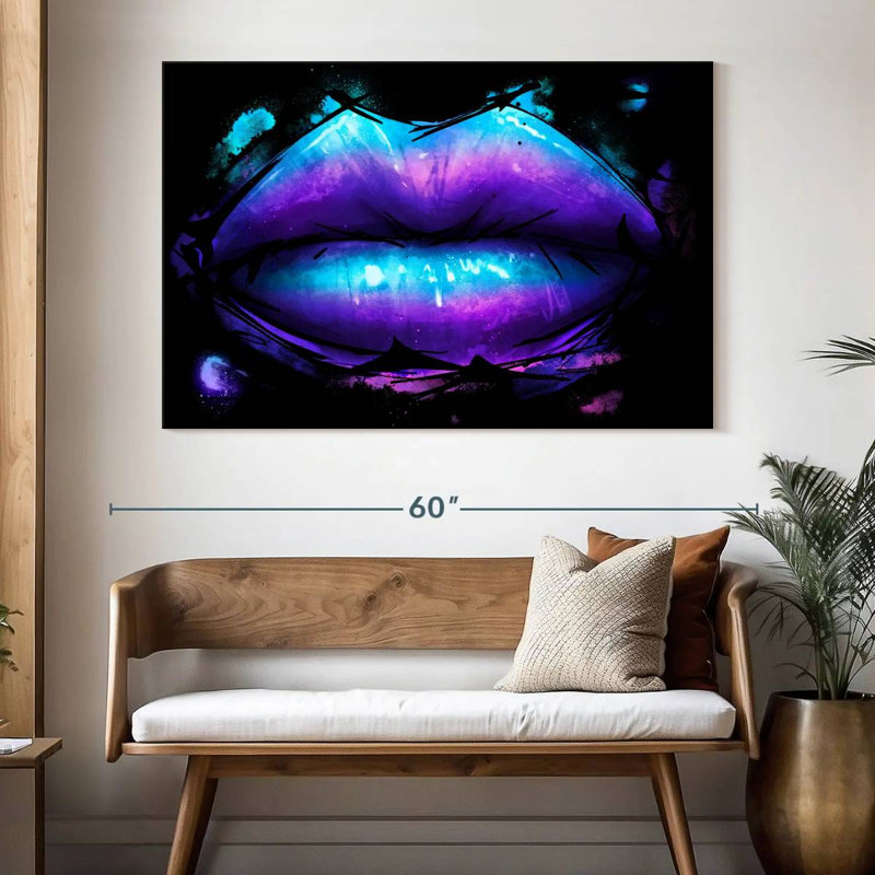 Shuttleworth Ombre Ultraviolet Lips, 34" H x 51" W