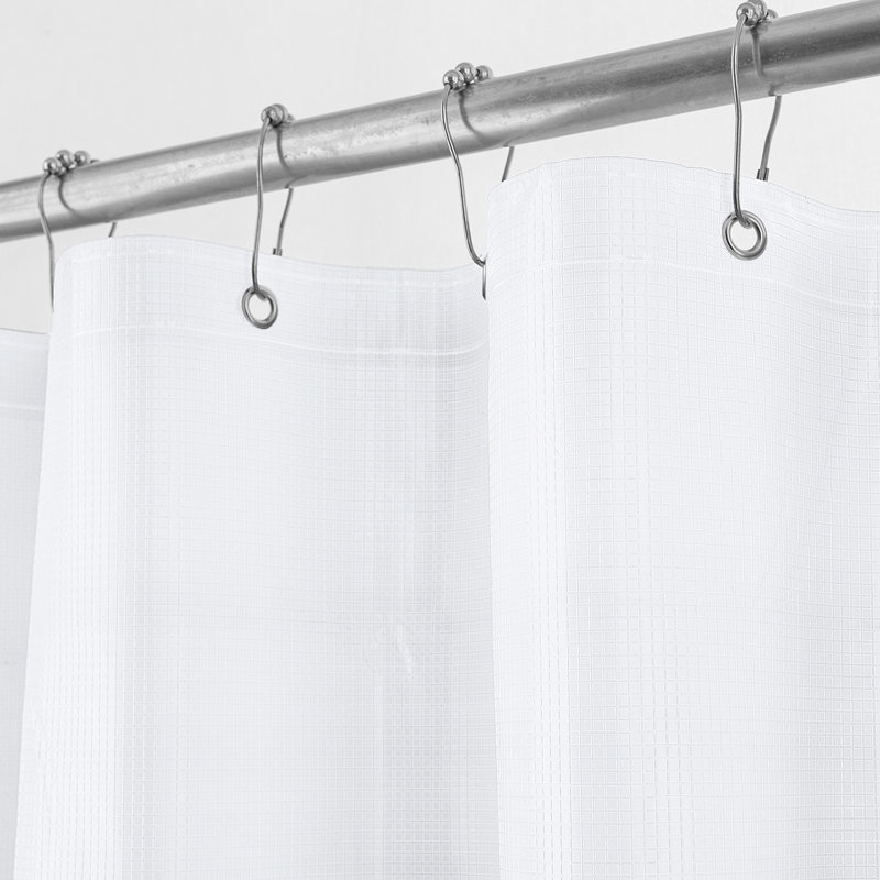 Waffle Embossed Peva Shower Liner, Frosted