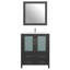 Ensemble de meuble-lavabo autoportant 30 po avec plateau en céramique et miroir assorti Brescia-27042768