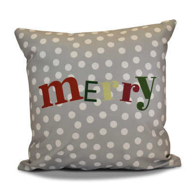 Housse et insert de coussin décoratif côtier de Noël Merry Christmas