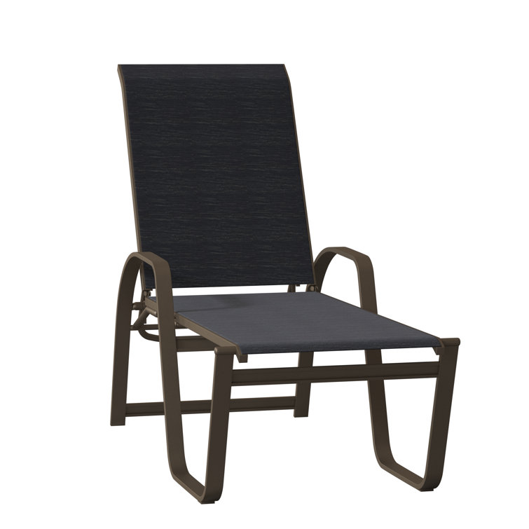 Holna Outdoor Rust-Resistant Metal Chaise Lounge
