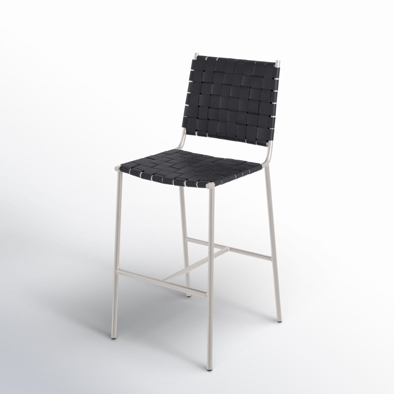 Tabouret de comptoir 26 po Cass, Argent, Noir