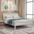 Space-Saving Twin Platform Bed Rustic Style Solid Pine Construction Classic White with Wood Slat Support