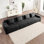 Canapé modulaire sans siège à 4 places, canapé modulaire Cloud avec assise profonde, canapé modulaire moderne à 4 places avec coussins décoratifs Tissu en velours côtelé