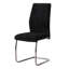 Ensemble de 2 chaises de salle à manger Liam, tissu, base en porte-à-faux noire moderne-100914573-100932180