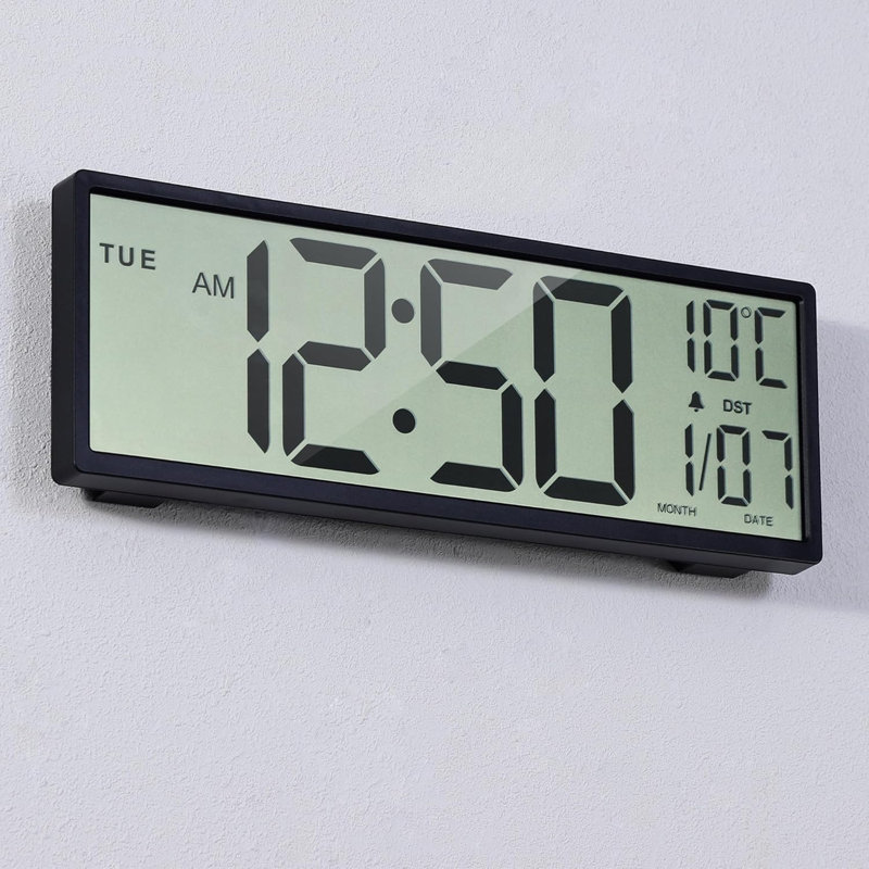 Numerical Plastic / Acrylic Electric Tabletop Clock Black