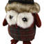 Ornement de Noël peluche bébé chouette en tissu écossais