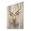 Minimalisme antilope Ibex I - art mural en bois d'antilope sur bois de pin naturel-1816363611